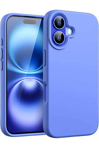 Fibaks Apple Iphone 16 Plus Uyumlu Kılıf Kadife Lansman Soft Yumuşak Liquid S...