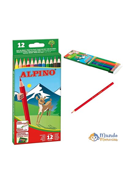 Dolphin ALPİNO 12'li Kuruboya Tam boy karton kutu (degerkitap)