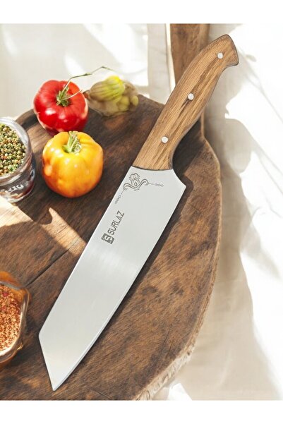 SürLaz Ahşap Sap Kiritsuke Pro Şef Bıçağı 30 Cm Rose Chef Set