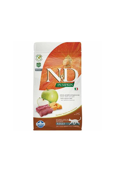 Farmina N&D Venison, Pumpkin and Apple Recipe Dry Cat Food - 1.5 Kg