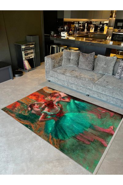 Rugs Modern Halı Yilmaz Collection Pastel Colors Dancer Figures Patterned Cre...