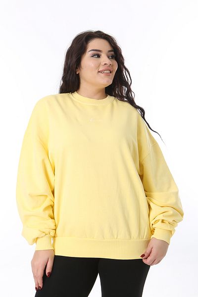 Plus size yellow sweatshirt cheap