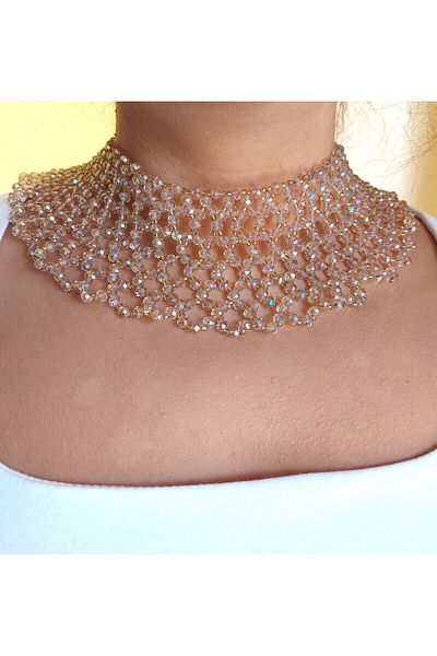 Virgo Crystal Honeycomb Necklace