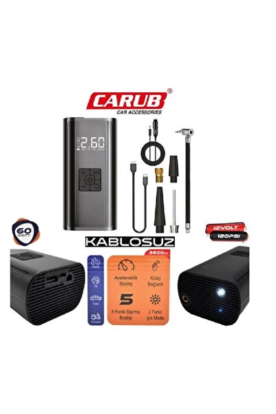 HAVA KOMPRESÖRÜ ŞARJLI+ÇAKMAKTAN USB+TYPE C+60W