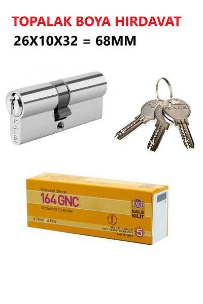 TOPALAKTİCARET Kale 164Gnc Standard Barrel System Steel Door Hub Lock Lock 68 mm 26 10 32 mm -