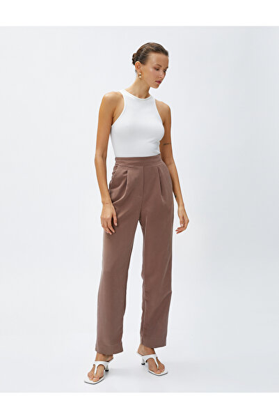 Koton Παντελόνι Modal Blend Carrot με ελαστική μέση