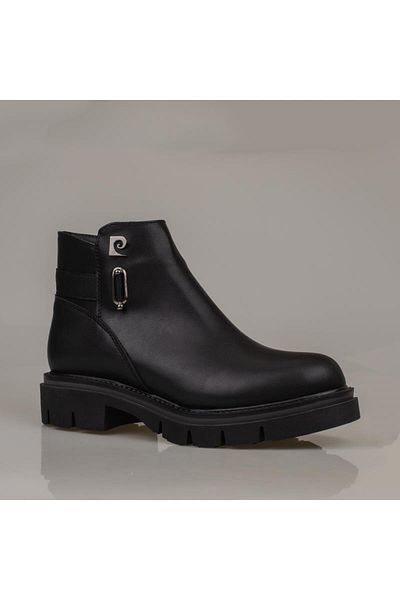 Pierre Cardin Μαύρα γυναικεία μισά μποτάκια