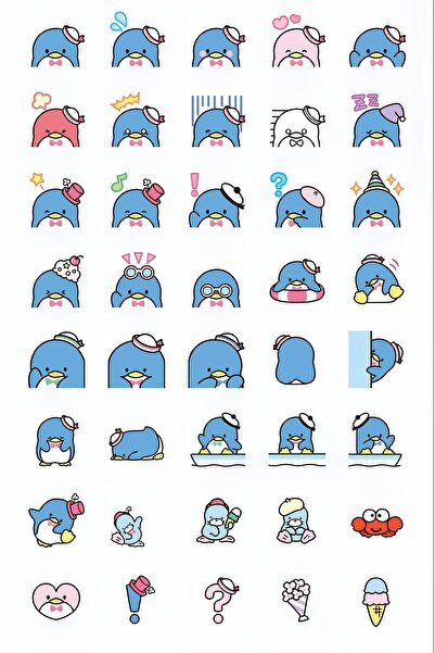 Genel Markalar Karışık Emoji Sticker Seti (4 SAYFA 199 ADET)