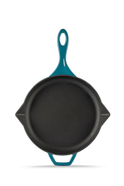 HOSSE مقلاة حديد زرقاء مقاس 28 سم