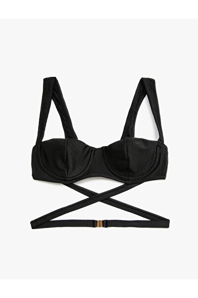 Koton Bügel-Bikinioberteil mit Kreuzstoff-Detail