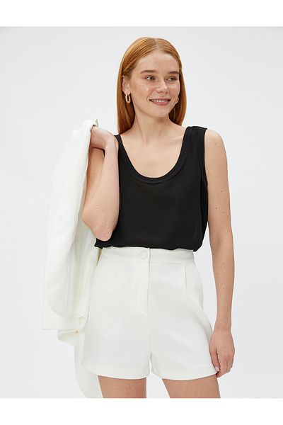 Koton Transparente Trägerbluse mit U-Ausschnitt