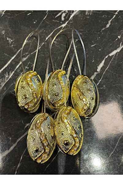 ÖzenEvim Suport pentru perdea din aur - magnetic, cu închidere și blocare (5 ...