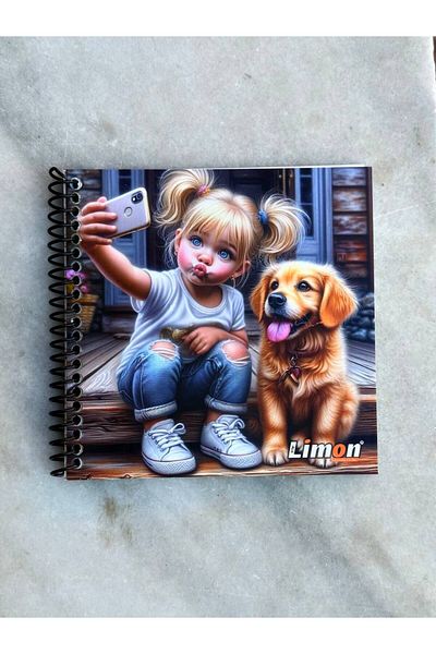 LİMON DEFTER دفتر ملاحظات حلزوني بغطاء من الورق المقوى (17x17)