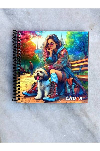 LİMON DEFTER دفتر ملاحظات حلزوني بغطاء من الورق المقوى (17x17)