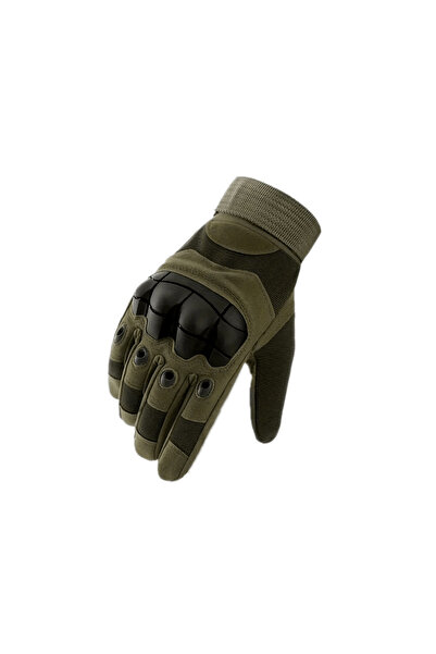 Vs Tactic Long Khaki Gloves - Tactical Outfit with Bones