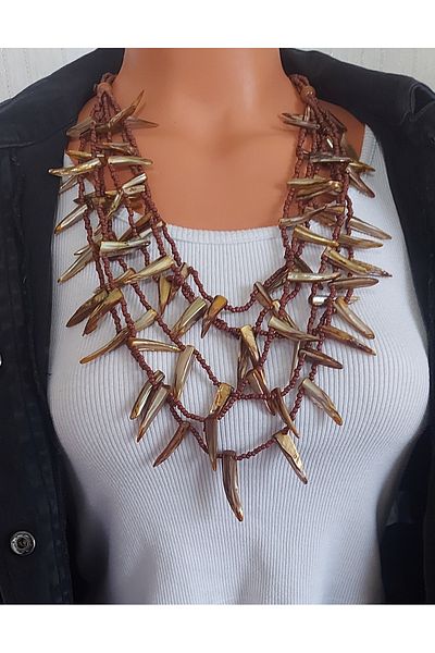 Virgo Mother of Pearl Stone Necklace