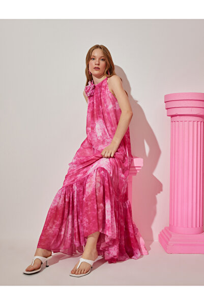 Koton Φόρεμα με λαιμόκοψη με σχέδιο