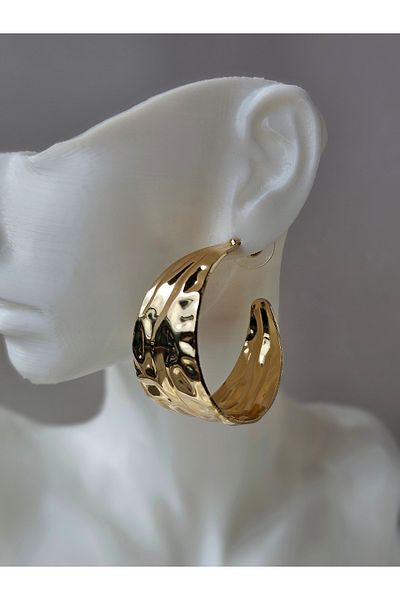 bej jewelry Hoop Steel Earrings