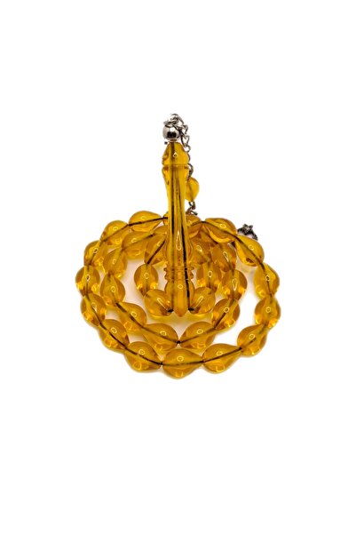 Han Ticarethane Тъмно жълти прахообразни кехлибарени молитвени мъниста