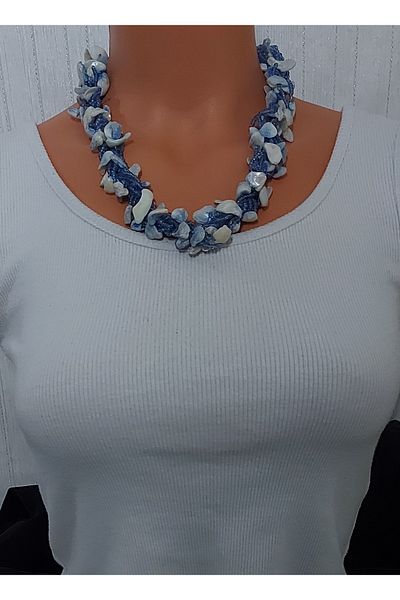 Virgo Mother of Pearl Stone Necklace