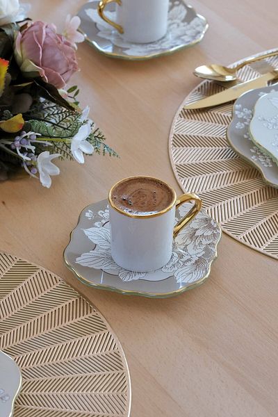 Glore Belize Gold Gilded Glass Coffee Set