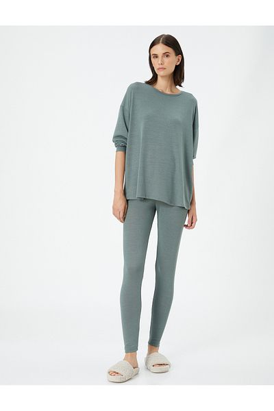 Koton Pyjamahose mit schmalem Schnitt und elastischem Bund
