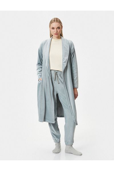 Koton Pantaloni de pijama de iarnă Jogger din dantela cu textura moale