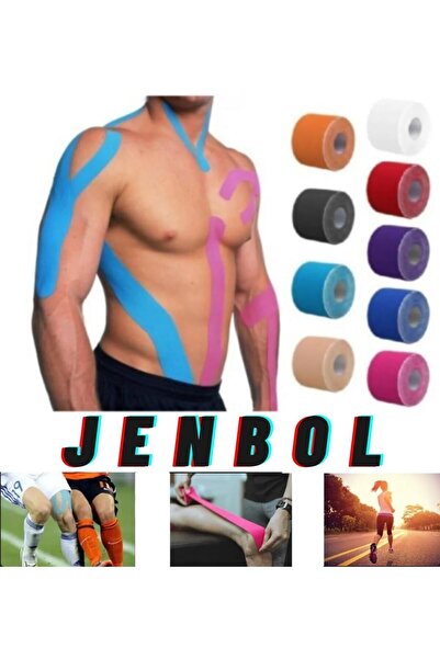 Jenbol Kinezyo Sporcu Bandı Ağrı Bandı 5 Metre X 5 Cm Mor