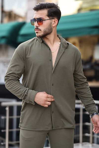 ROBERTO BORNOVA Twisted Fabric Shirt Baggy Bottom Top Set