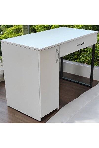 kapella ÇALIŞMA MASASI BEYAZ ÇEKMECELİ 2 RAFLI