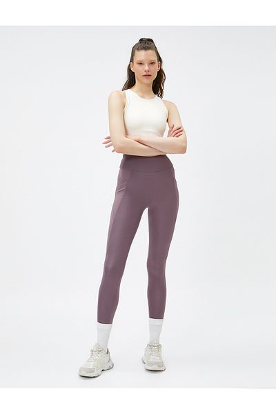 Koton Pocket Detailed Sports Leggings Extra Warm Inner Surface Raised High Waist
