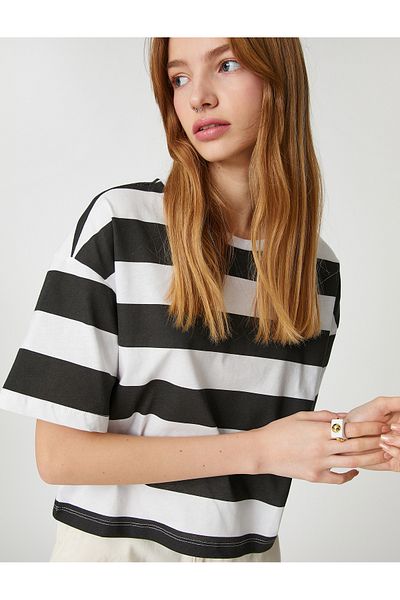 Koton Cotton T-Shirt Short Sleeve Crew Neck