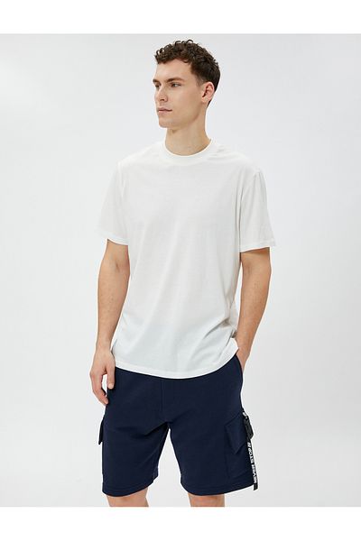 Koton Cargo Shorts Pocket Buttoned Ribbed