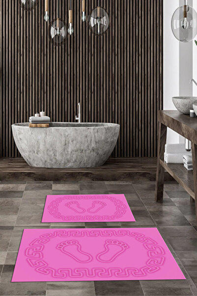 Viyana Home Ψηφιακό αντιολισθητικό χαλάκι μπάνιου με μοτίβο ποδιών που πλένετ...