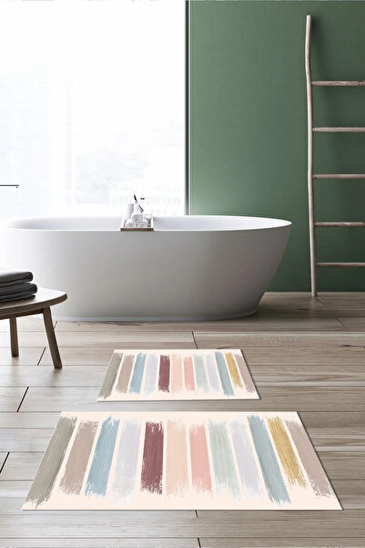 Viyana Home Covoraș de baie lavabil cu bază anti-alunecare imprimată digital,...