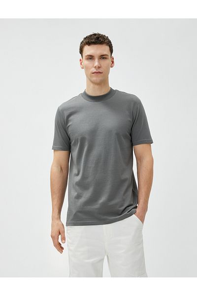 Koton Basic T-Shirt Crew Neck Slim Fit Short Sleeve Cotton