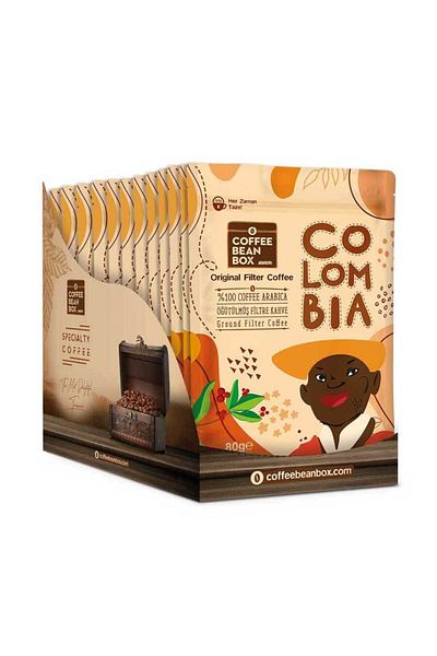 Altıntelve Colombia Filter Coffee 10 X 80 g Economic Package