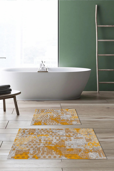 Viyana Home Covoraș de baie lavabil cu bază anti-alunecare imprimată digital,...