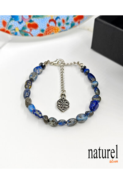 Naturel Tılsım Lapis Lazuli Doğal Taş Bileklik | 3. Göz Çakra Bileklik