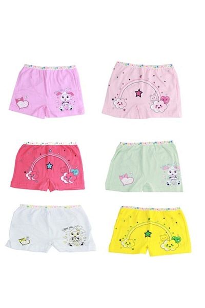 KEYAL Tutku Girl Elastane Printed 6 Pack Boxers (0181)