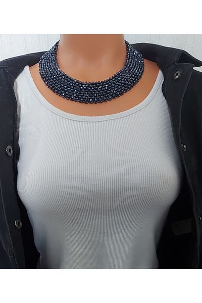 Virgo Crystal Honeycomb Necklace Bracelet Set