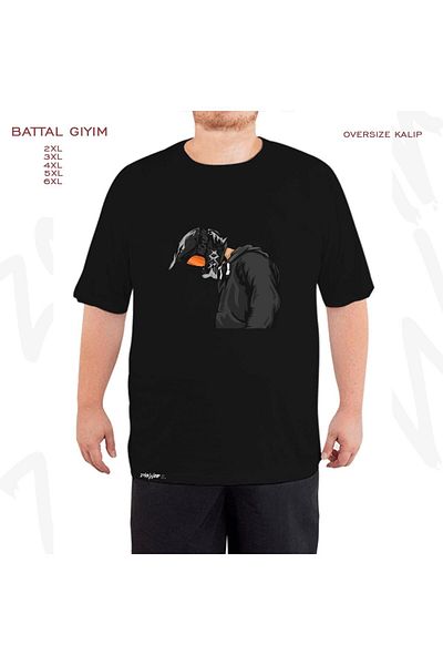 ZOKAWEAR Oversize Biker v4 Printed Battal (Bol) Μαύρο T-Shirt
