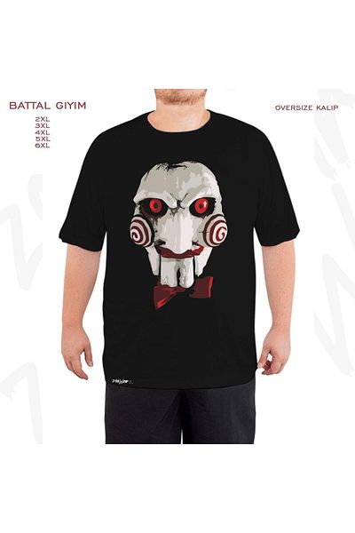 ZOKAWEAR Oversize Saw2 Printed Battal (Bol) Mold Μαύρο T-Shirt