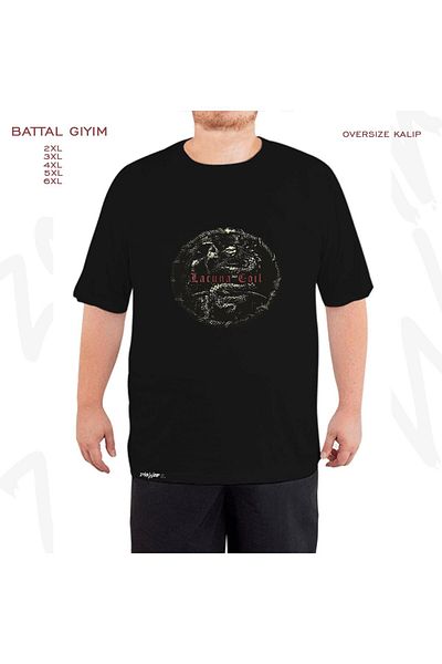 ZOKAWEAR Oversize Anima Lacuna Coil Printed Battal (Bol) Mold Μαύρο T-Shirt