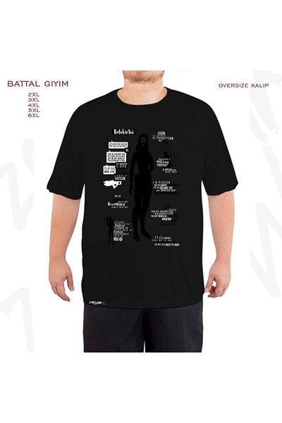 ZOKAWEAR Mass Effect Tali'zorah Pomegranate Rayya Printed - Battal Mold Μαύρο T-Shirt