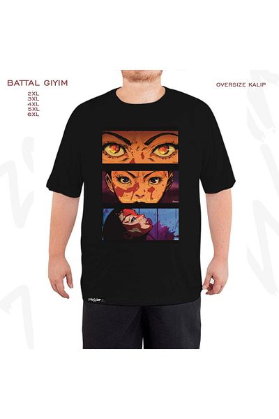 ZOKAWEAR Kill Bill Vol 1 O ren Ishii Printed - Μαύρο T-Shirt με μεγάλη εφαρμογή