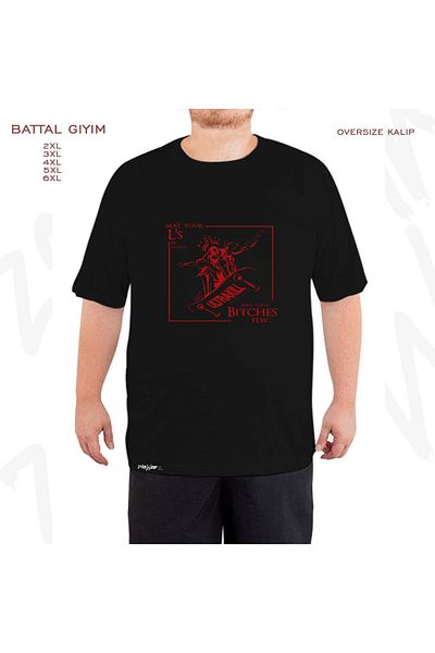 ZOKAWEAR Μαύρο μπλουζάκι Oversize Ultrakill, Ultrakill Meme Printed Battal (Bol) Mold