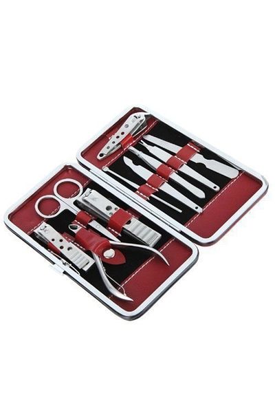 Easy Tedarik Professional Steel Manicure Pedicure Set 10 Pieces