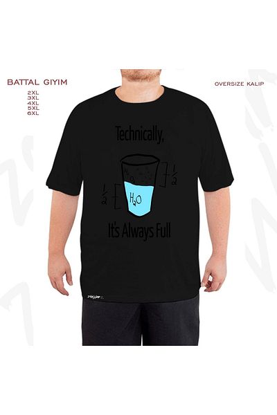 ZOKAWEAR Μαύρο μπλουζάκι Oversize Science Is Optimistic με στάμπα μεγάλου μεγέθους (πολύ).