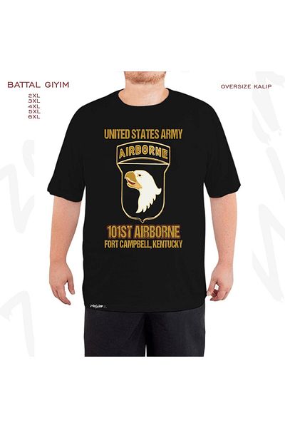 ZOKAWEAR Υπερμεγέθη Μαύρο T-Shirt με τυπωμένη ύλη των Ηνωμένων Πολιτειών